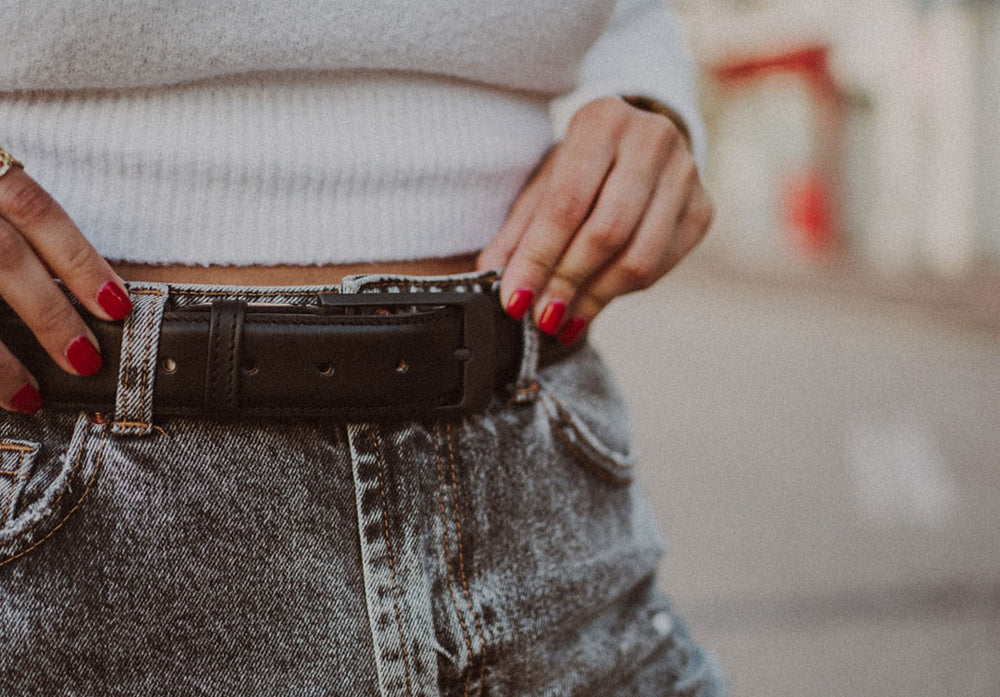 Ceinture en crocodile rubis - Ceintures de luxe sur mesure Ceinture en crocodile rubis - Ceintures de luxe sur mesure